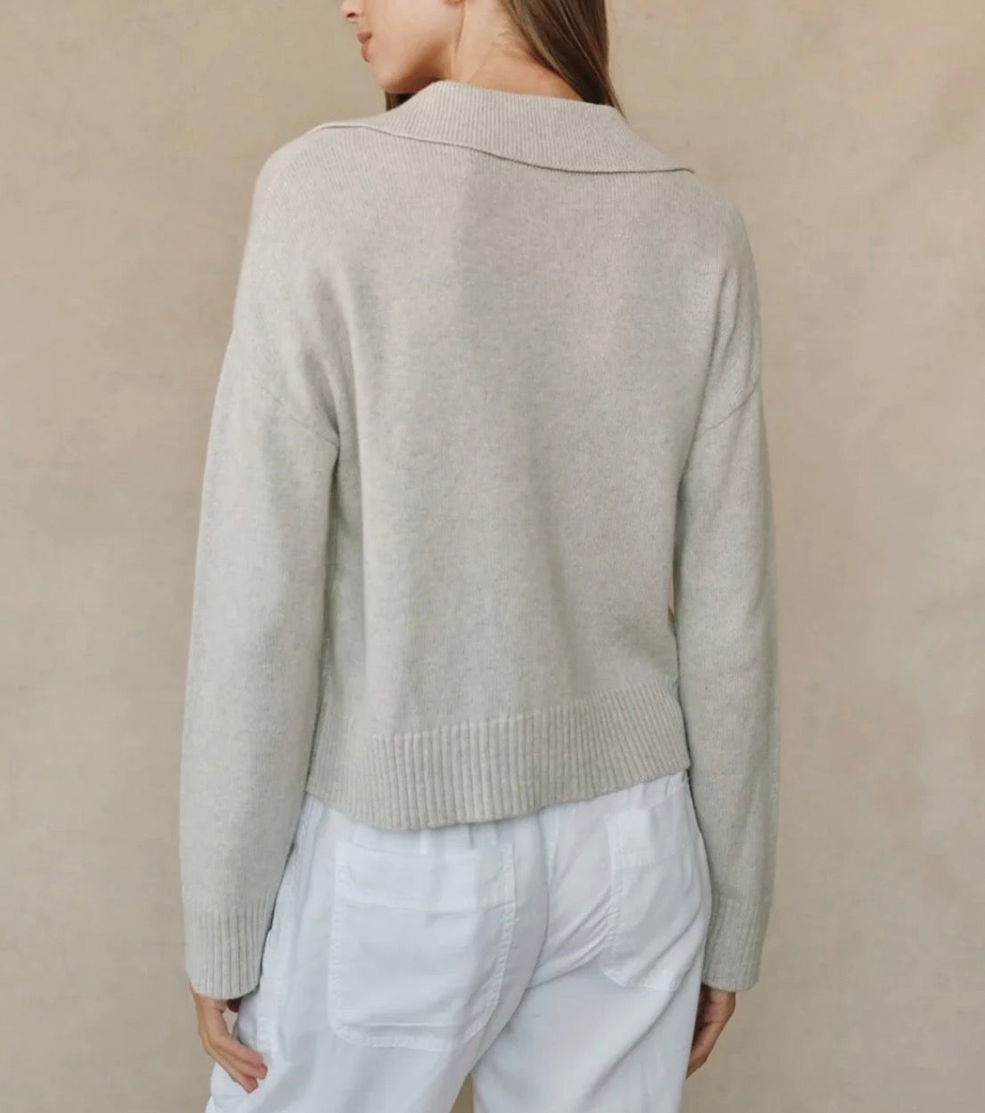Bella Dahl Pullover Sweater With Collar - Heather Moon