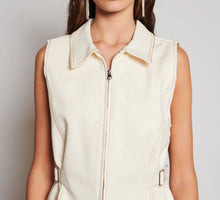 Ghospell Quincy Drill Top - Ivory