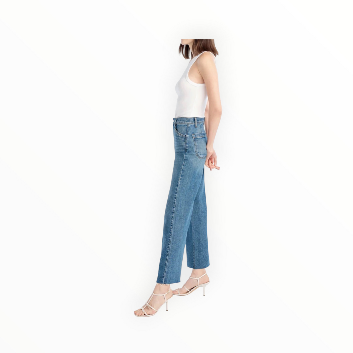 Favorite Daughter Mischa Super High Rise Wide Leg Ankle - Rio