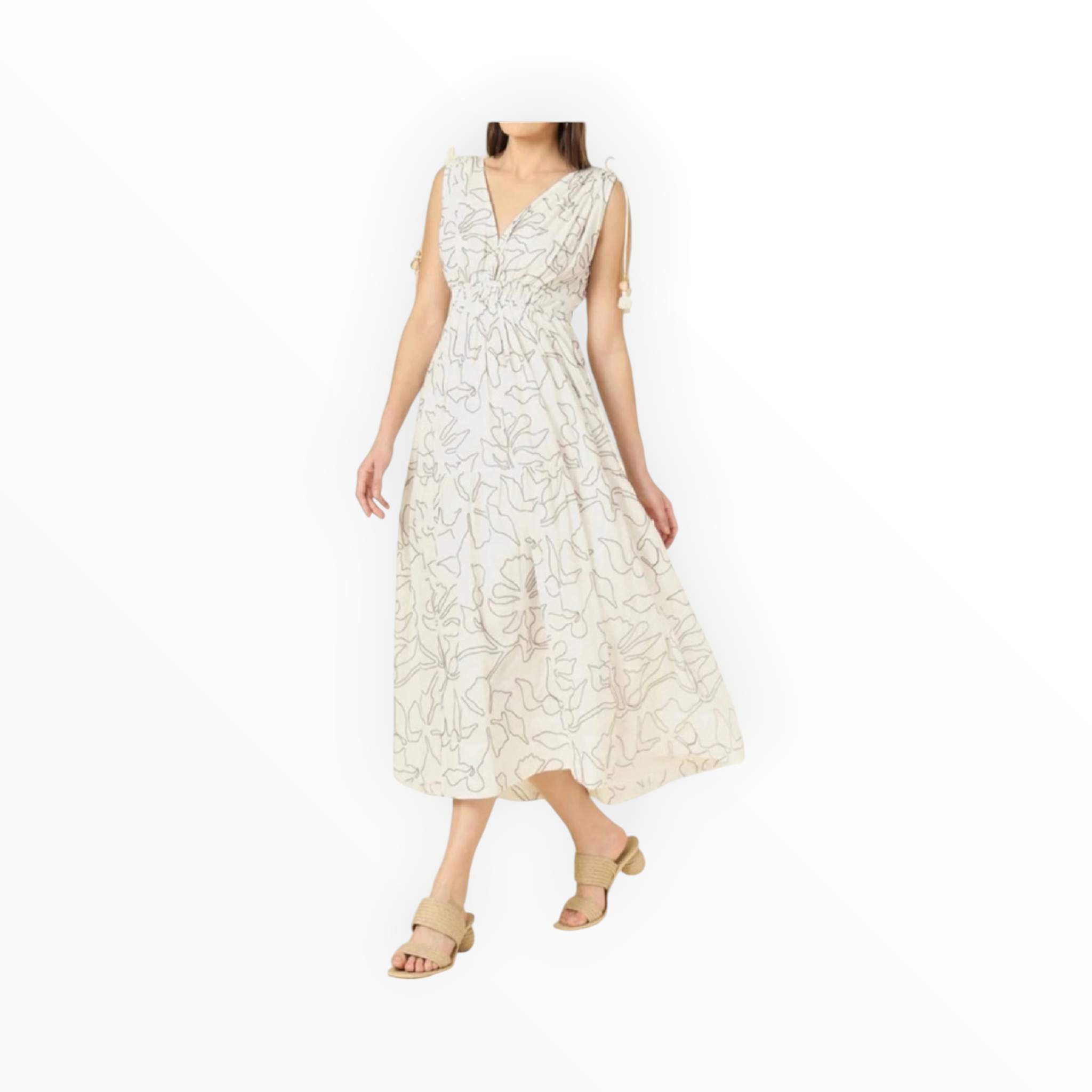 Omika Rosalita Midi Dress - Uma Coconut
