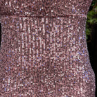 Greylin Linda Sequin Cowl Neck Mini Dress - Fairy Pink