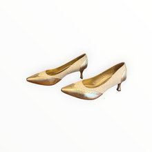 Claire Flowers Lauren Pumps - Cream/Gold