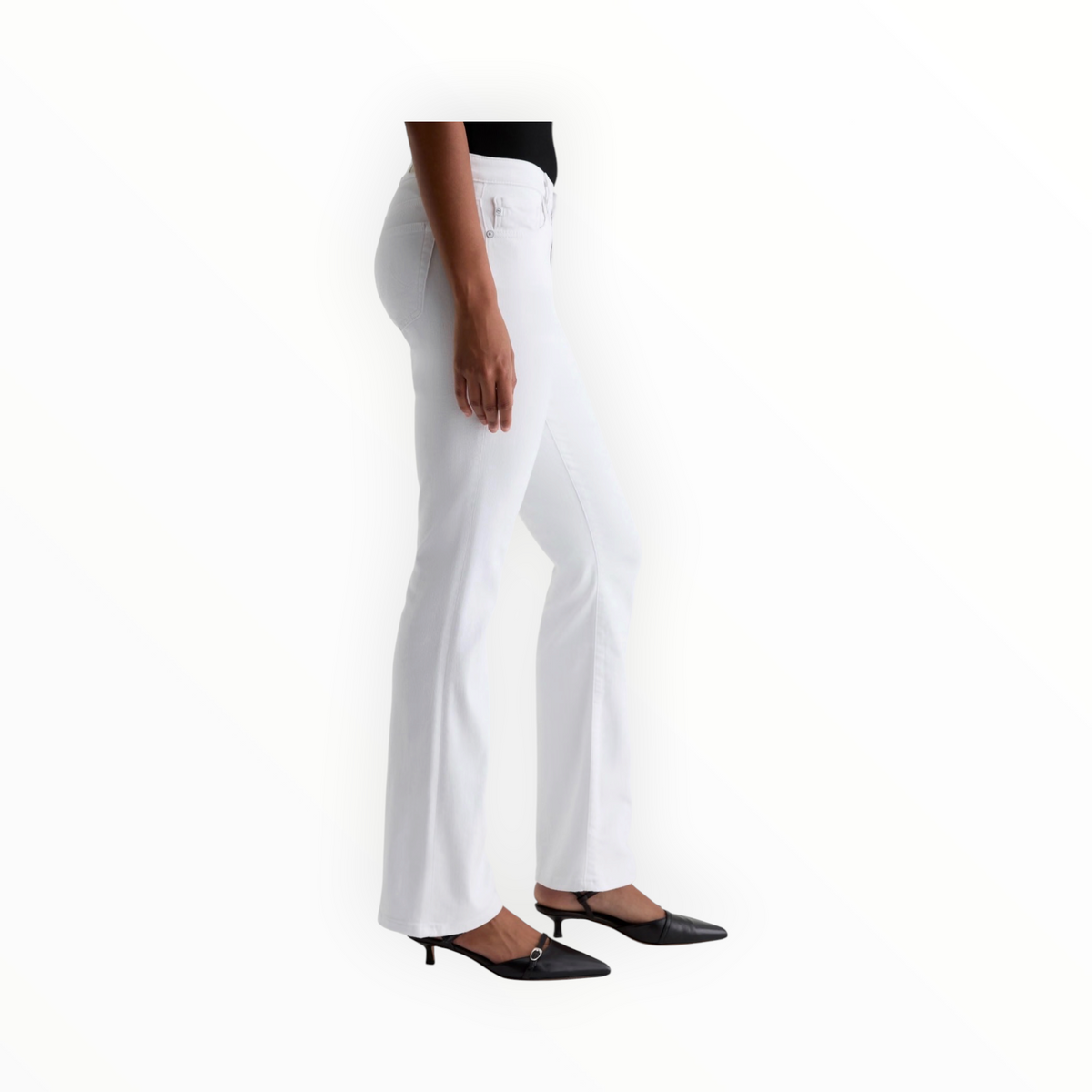 AG Jeans Angel Low-Rise Boot Cut - Gallery White