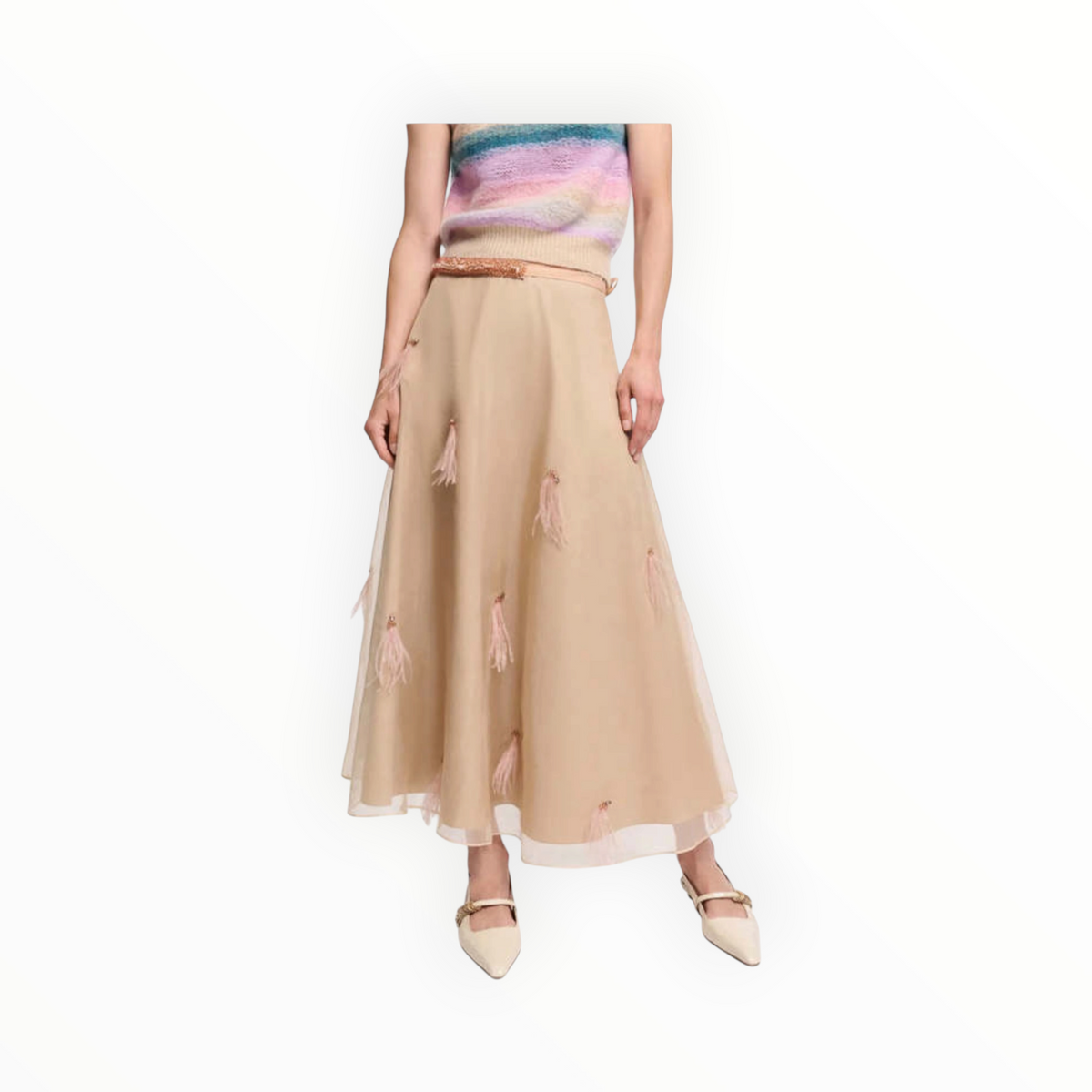 Dorothee Schumacher Sheer Volumes Skirt - Tan