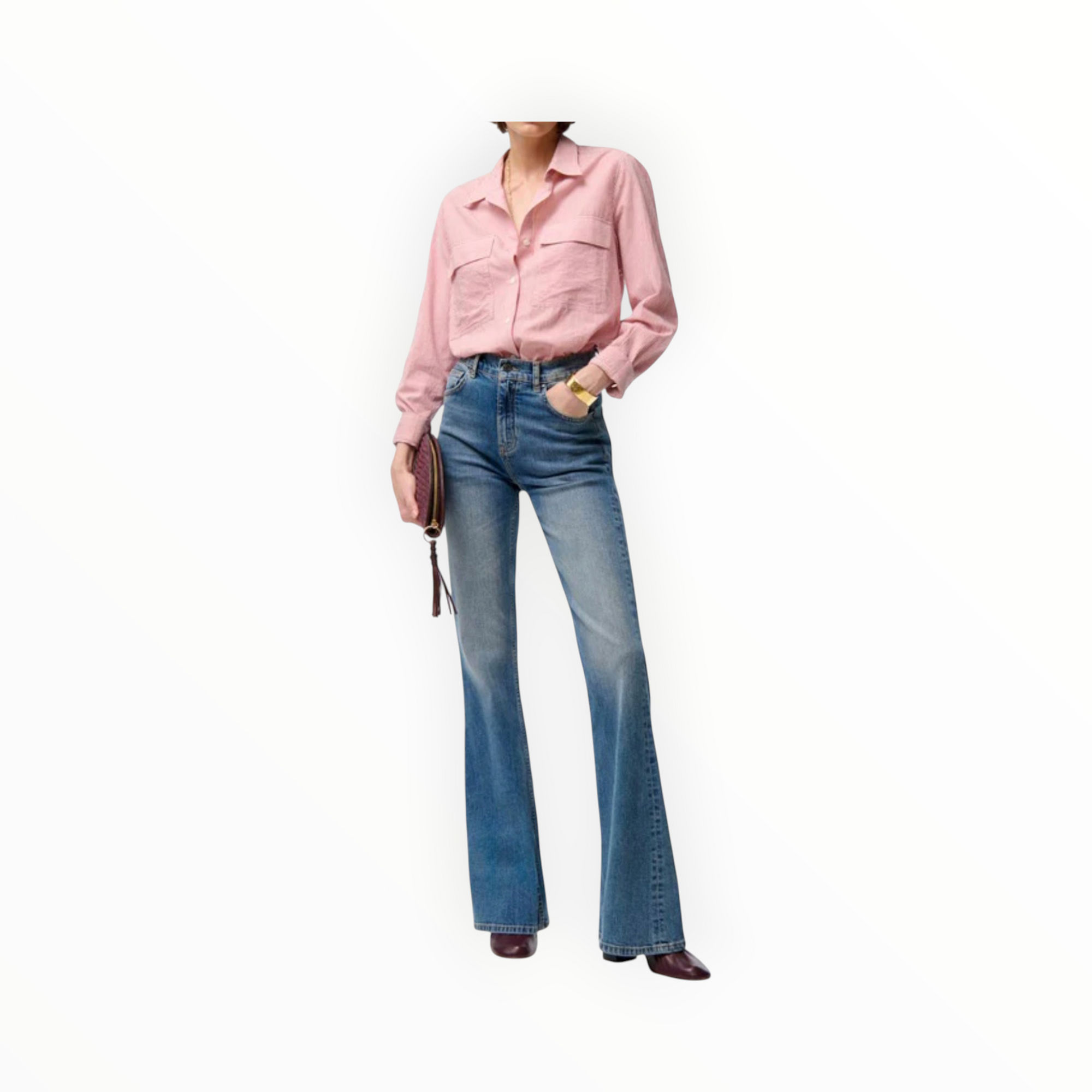 Vanessa Bruno Dim Shirt - Garnet Stripe