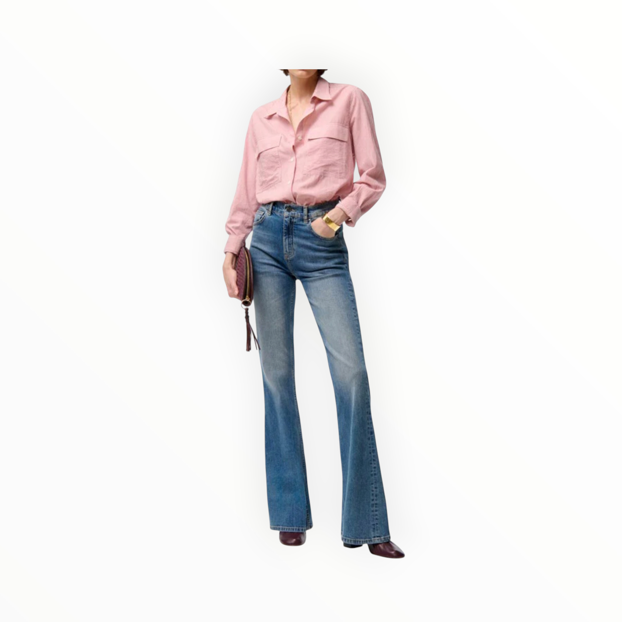 Vanessa Bruno Dim Shirt - Garnet Stripe