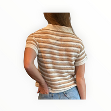 Red Haute Cropped Camp Shirt - Sand