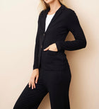 Majestic Filatures Soft Touch Two Button Blazer - Noir