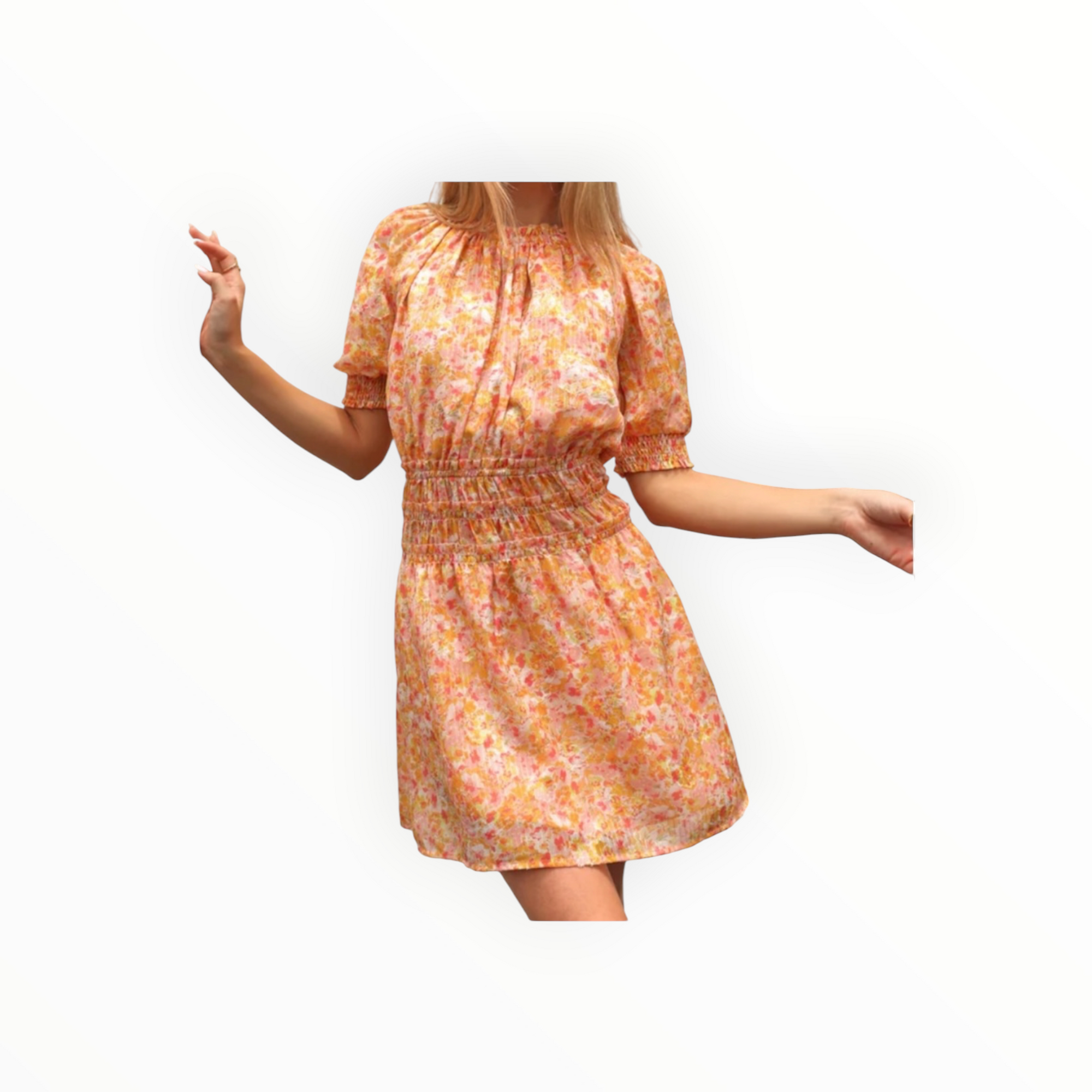 Greylin Frida Smocked Waist Dress - Mango
