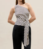 Rebecca Minkoff Isla Stripe Poplin Top - Cream Stripe