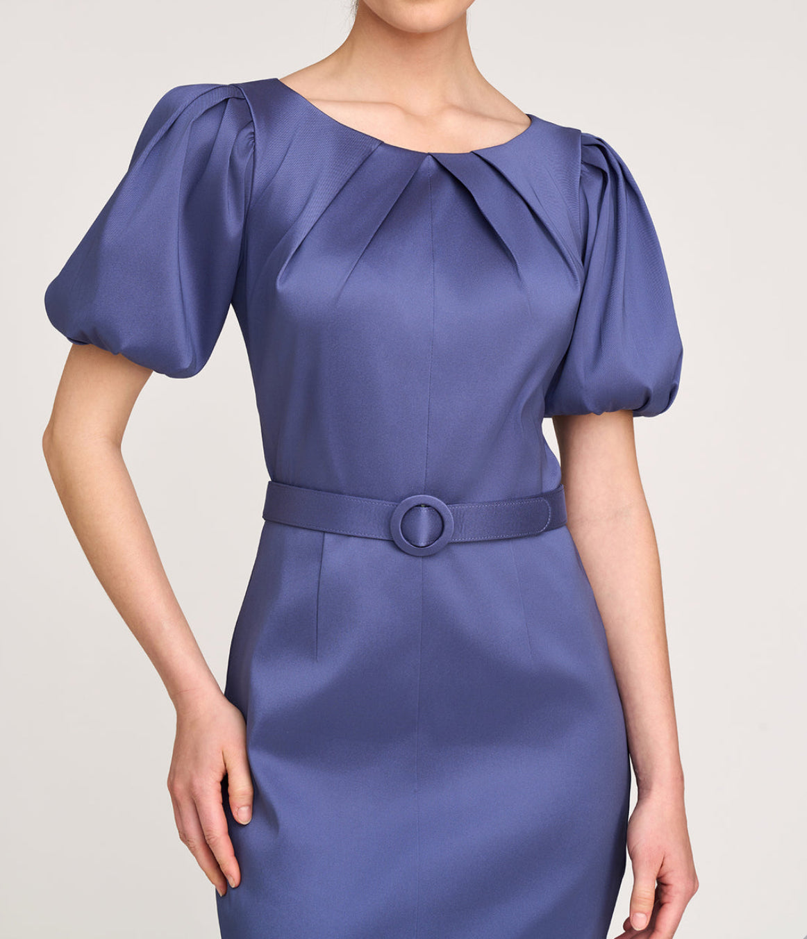 Kay Unger Chiara Tea Length Dress - Indigo