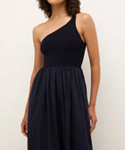 Marie Oliver Tobie One Shoulder Dress - Navy