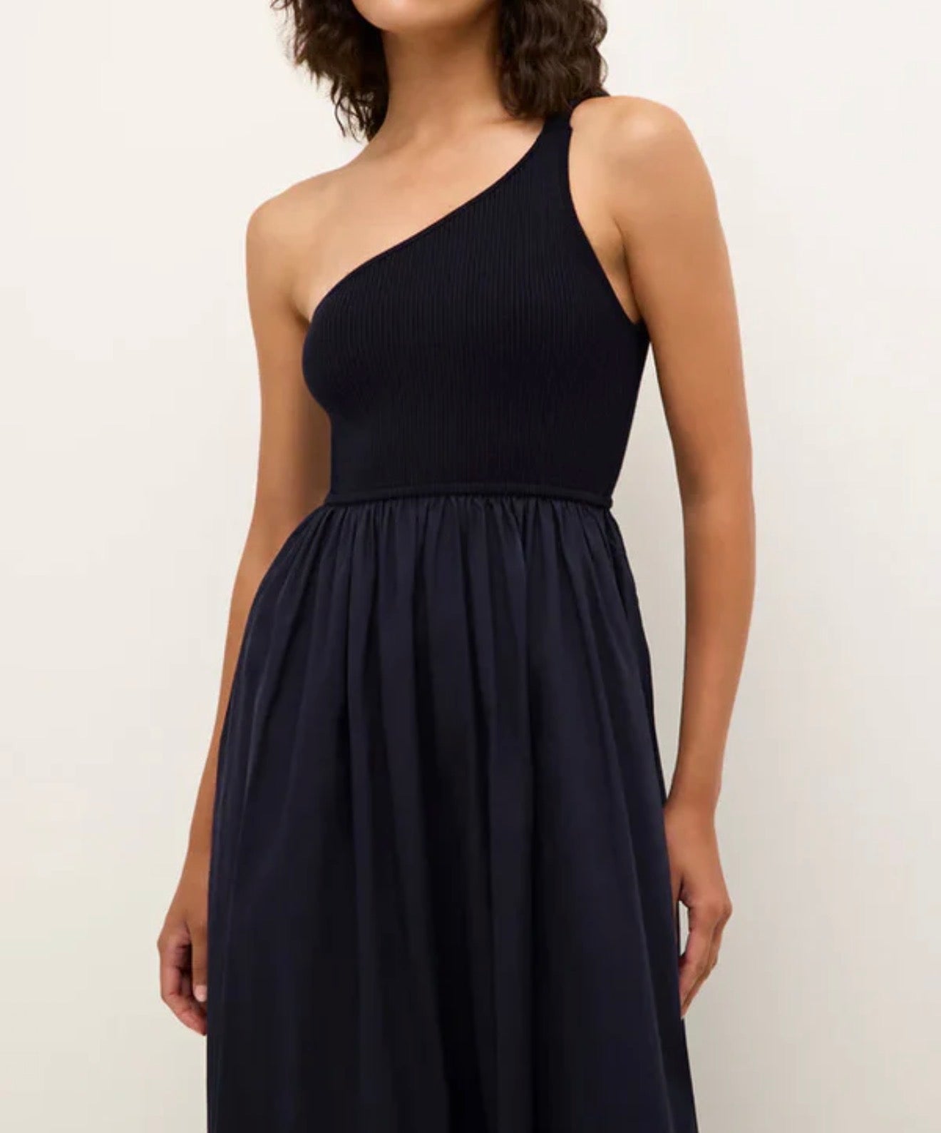 Marie Oliver Tobie One Shoulder Dress - Navy
