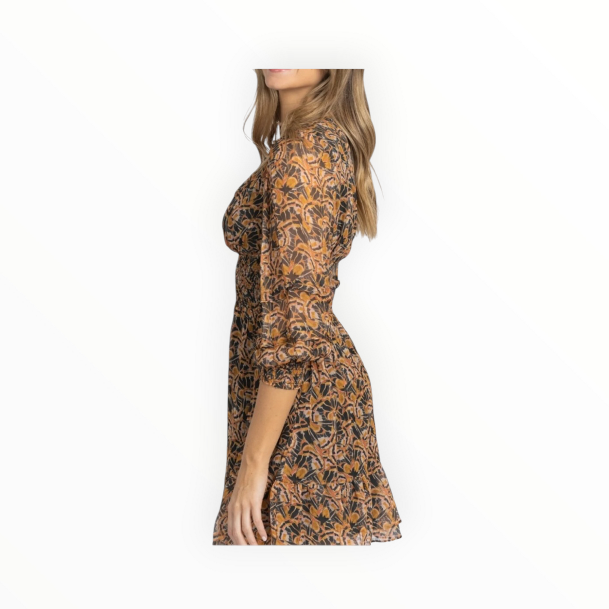 Shoshanna Fern Dress - Marigold/Rust