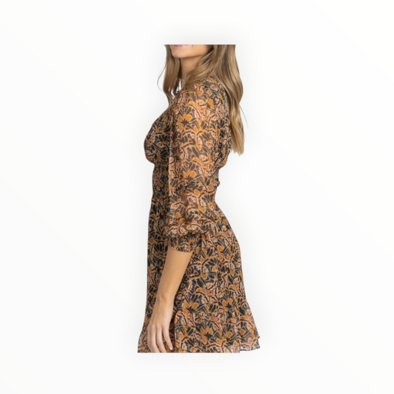 Shoshanna Fern Dress - Marigold/Rust