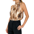 SIMKHAI Yasenia Mock Neck Top - Thorn Abstract
