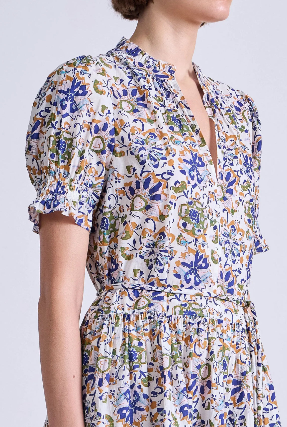 Apiece Apart Las Almas Dress - Batik Floral Cream