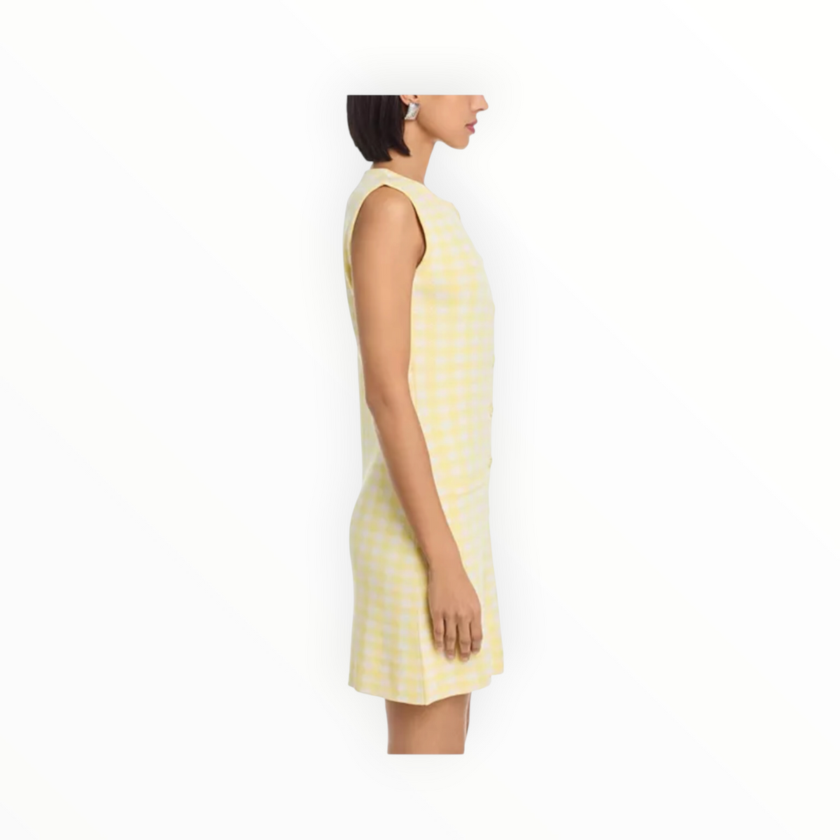 525 America Ember Button Front Sleeveless Dress - Lemon