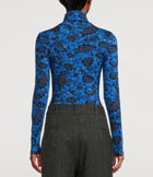 Smythe Jersey Turtleneck - Lapis Floral