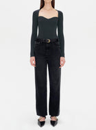 SIMKHAI Giuliana Sweetheart Top - Emerald
