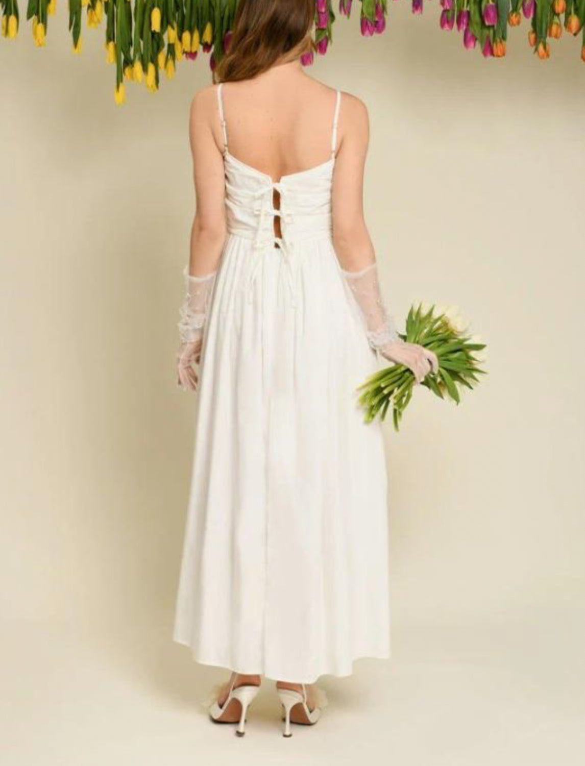 Sister Jane Arabella Bead Cami Dress - Pearled Ivory