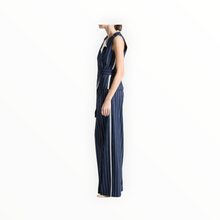 saint art Harris Suiting Blouse - Navy Stripe