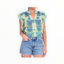 Love The Label Sara Top - Orchid Moon Print