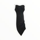Gold Hawk Silvia Ruched Silk Dress - Black