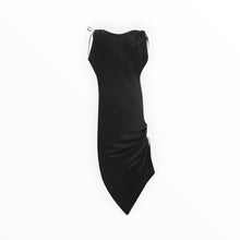 Gold Hawk Silvia Ruched Silk Dress - Black