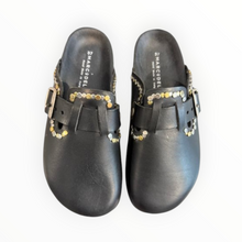 Marco Delli Pisa Clogs - Black Pebble Leather