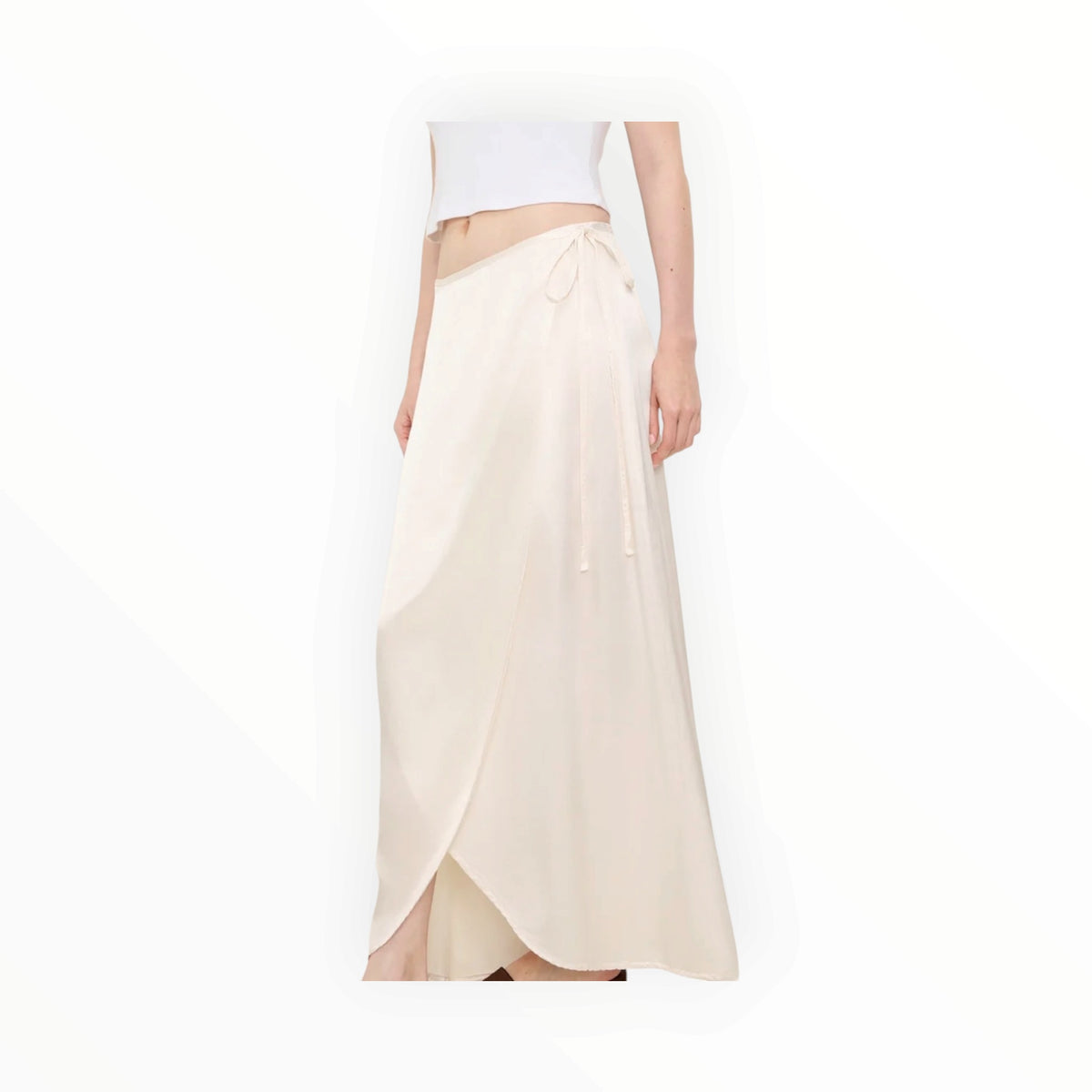 Michael Stars Diane Wrap Midi Skirt - Chalk