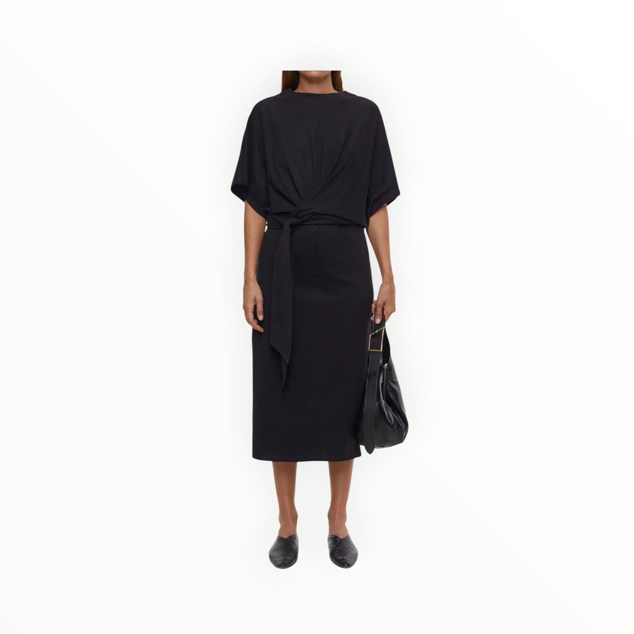 Closed Jersey Wrap Dress - Black