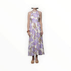 Greylin Ayla Braided Halter Strap Maxi Dress - Cream/Lilac