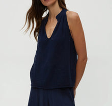 Michael Stars Viola Gauze Tank - Nocturnal