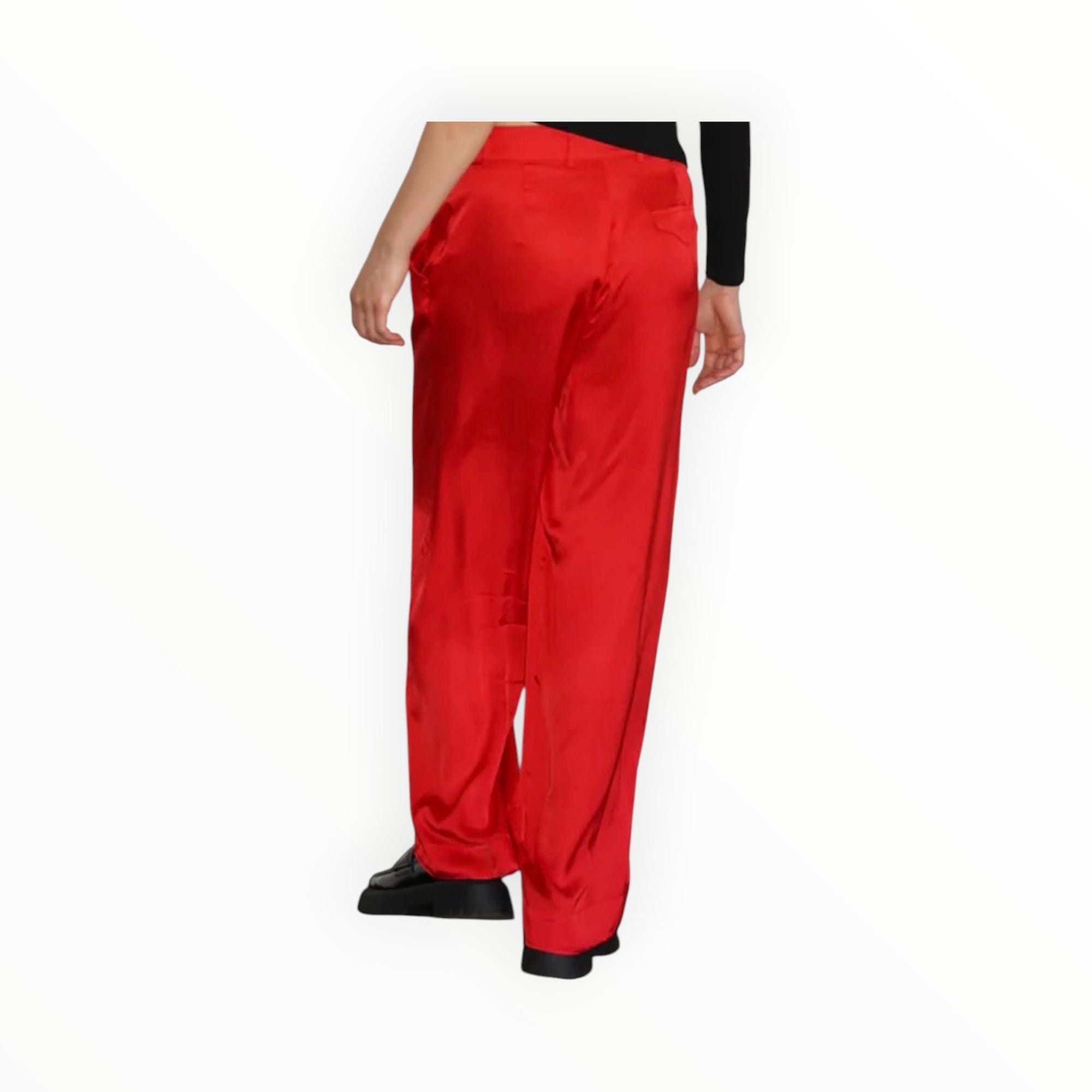 LNA Silky Wide Leg Pant - Red
