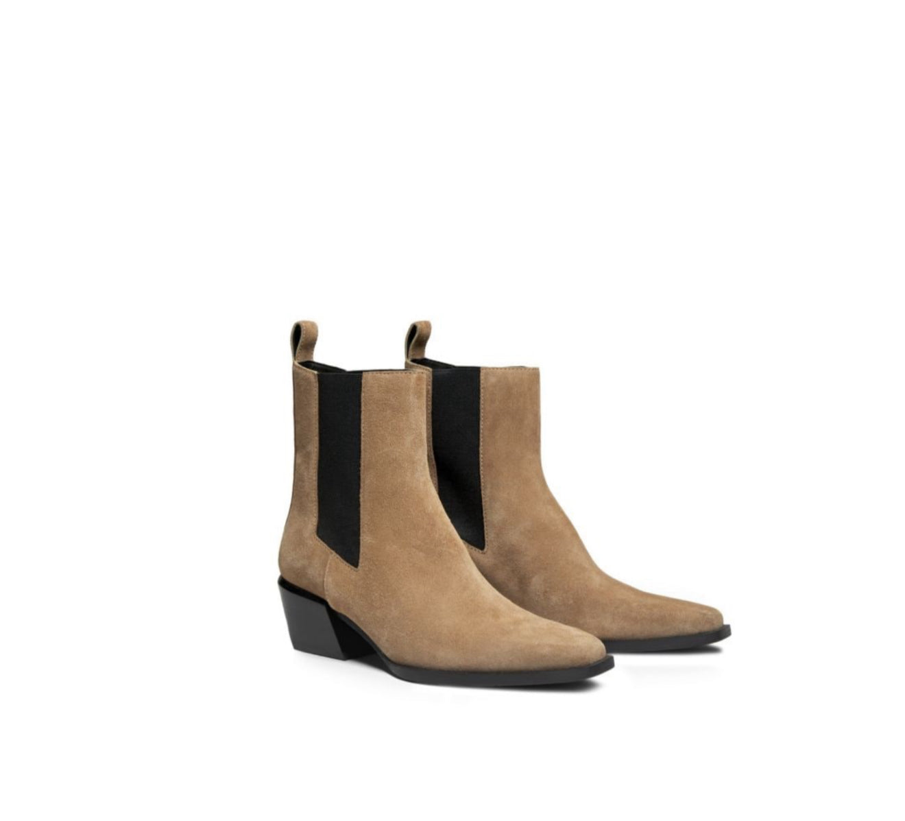rag & bone Joni Chelsea Boots - Camel Black Suede