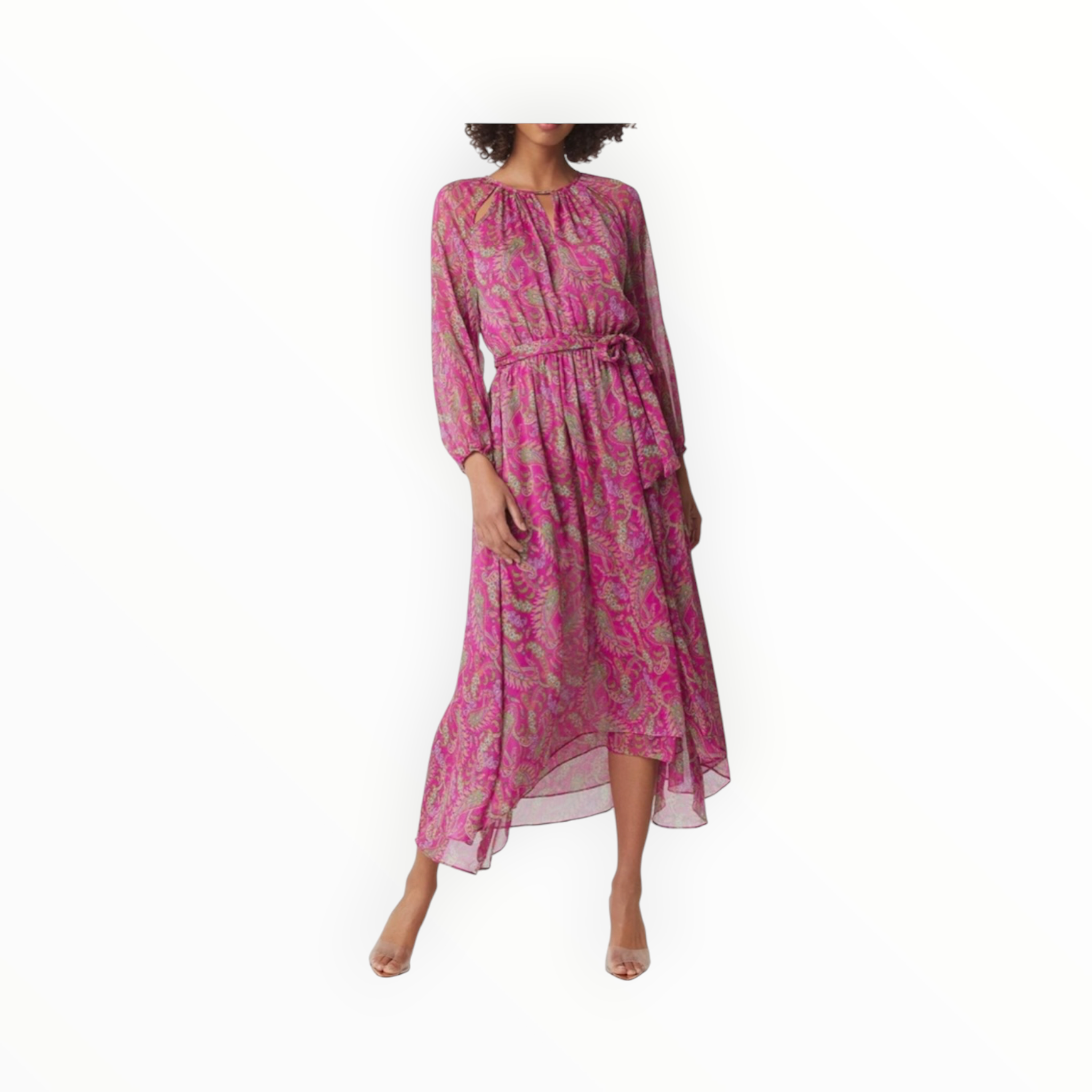 MISA Leila Dress-  Fuschia Paisley