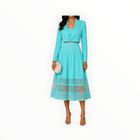 RVN Auden Boxy Cropped Jacket - Aqua