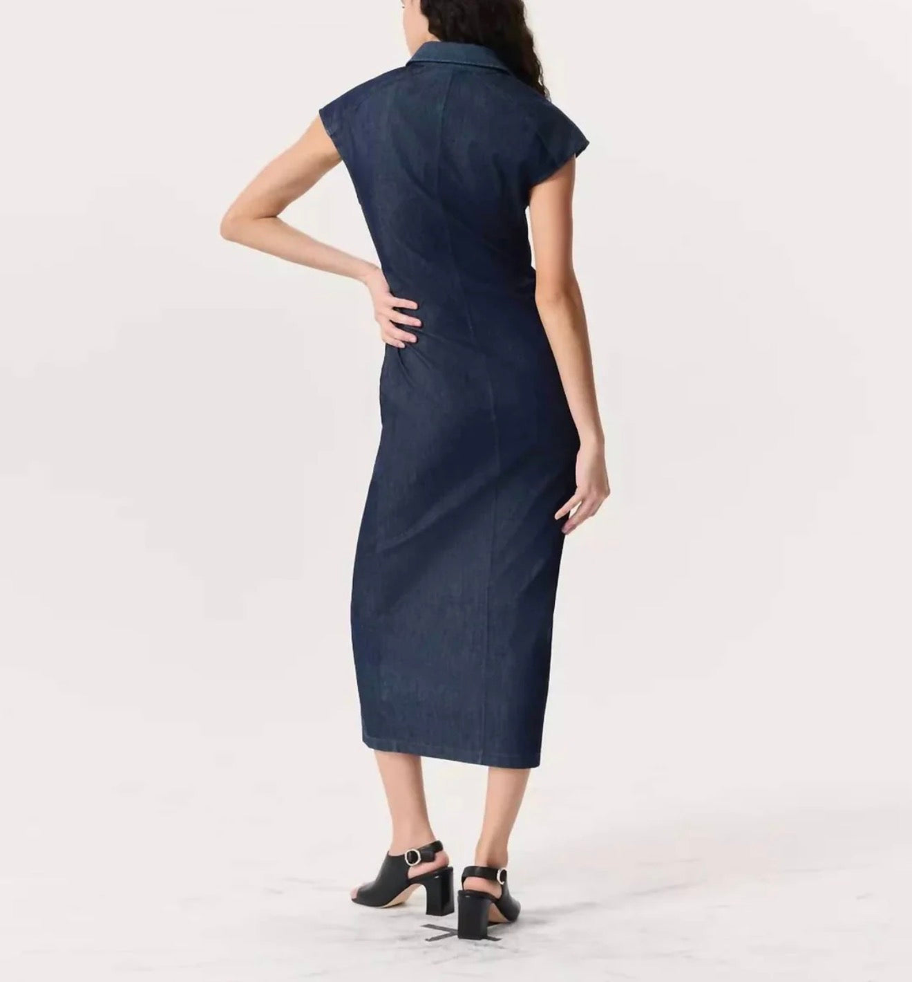 rag & bone rbAIRFLEX Leah Denim Midi Dress - Rinse
