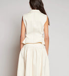 Ghospell Quincy Drill Top - Ivory