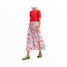 Essentiel Antwerp Floral-Jacquard Midi Skirt - Multicolor/Off-White