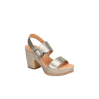 KORK-EASE San Carlos Platform Slingback - Soft Gold Metallic