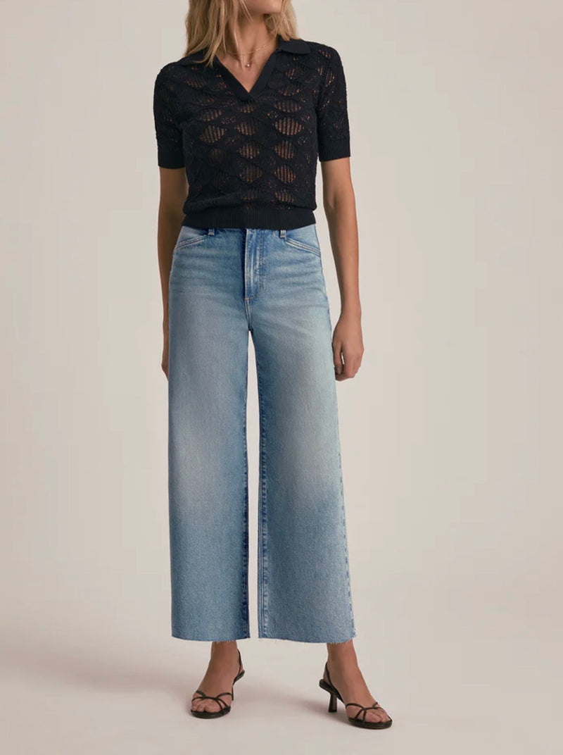 Favorite Daughter Mischa Super High Rise Wide Leg Crop - Santa Barbara