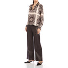 Fifteen Twenty Tess Half Placket Shirt - Earthy Block Print