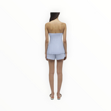 SIMKHAI Vivvy Bustier Top - Blue Hydrangea Stripe