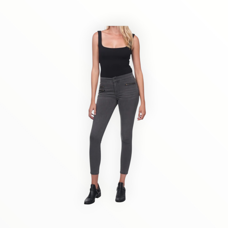 Etienne Marcel Skinny Moto Ankle Jeans W/Zipper Accent Pockets