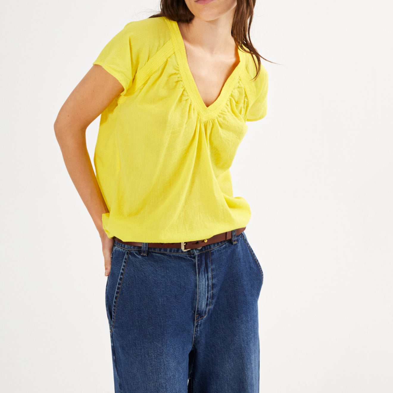 Rabens Saloner Dipsy Top - Sunshine Yellow