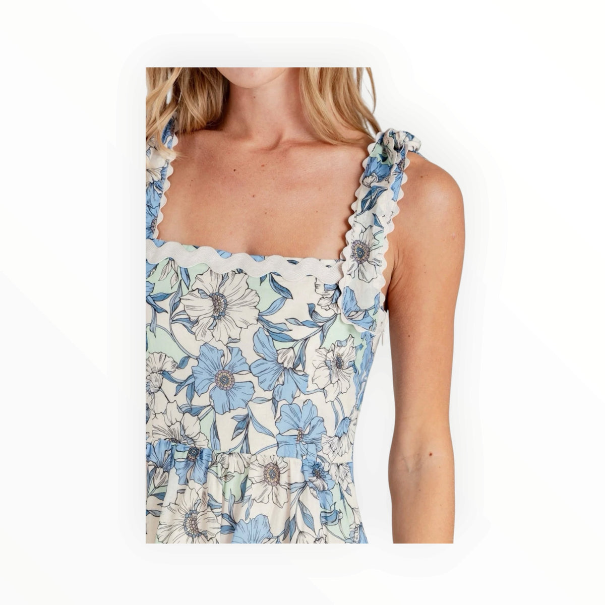 sundays Winslet Dress - Blue Floral