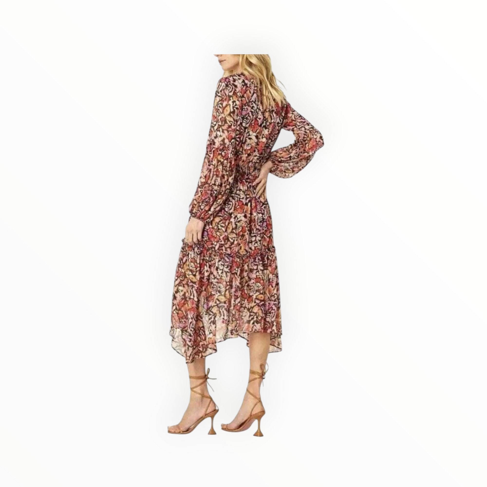 Misa Los Angeles Simone Dress - Fire Flora