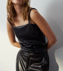 Melissa Nepton Elly Faux Leather Tank - Black